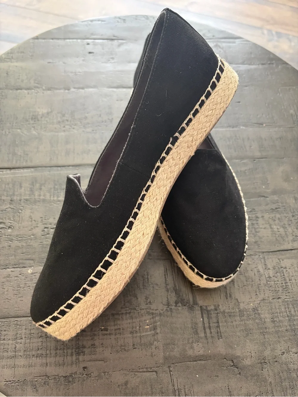 Dr. Scholl's Black Espadrille Platform Slip-On comfort technology shoes size 9.5